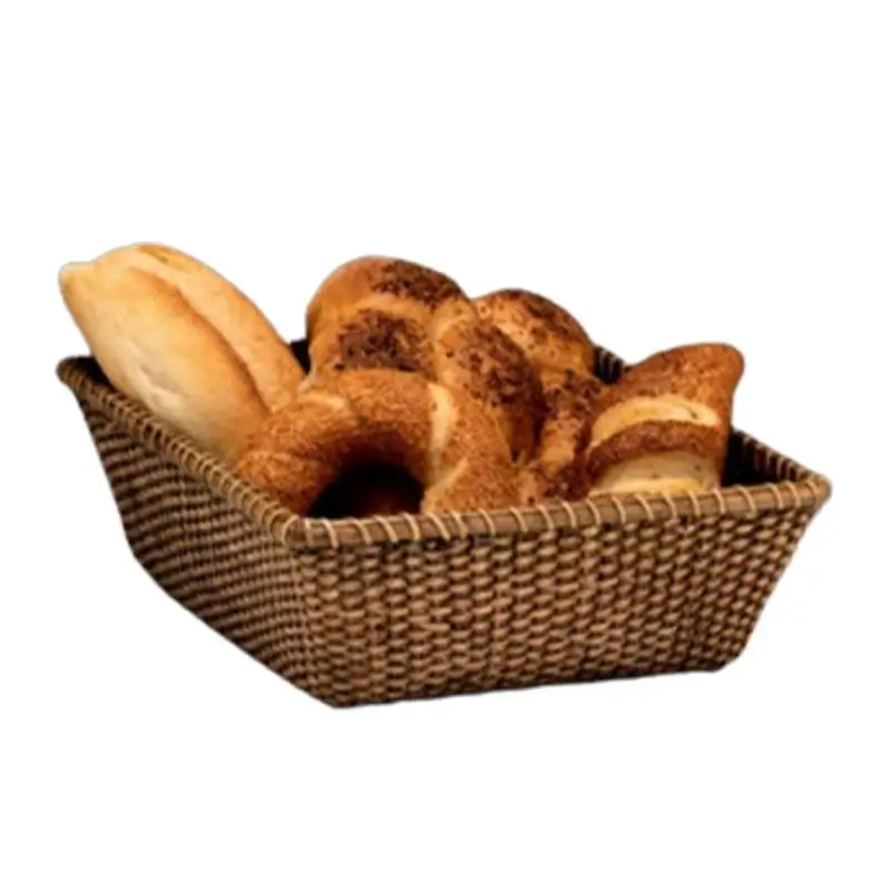 Zicco JF019-3B Rattan Ekmek Sepeti, Koyu Kahverengi, 32.5x26 cm - 1