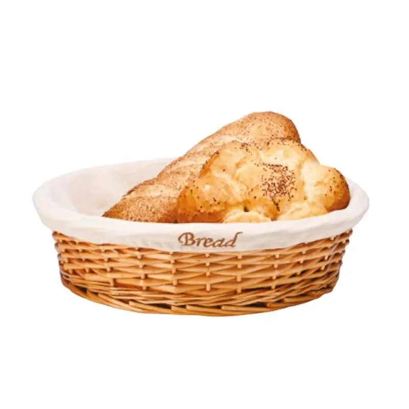 Zicco JN-20985 Bezli Ekmek Sepeti, Daire Form, Açık Kahverengi, 45x11 cm - 1