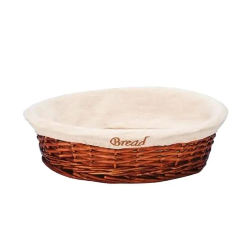 Zicco JN-20985 Bezli Ekmek Sepeti, Daire Form, Koyu Kahverengi, 45x11 cm - 1