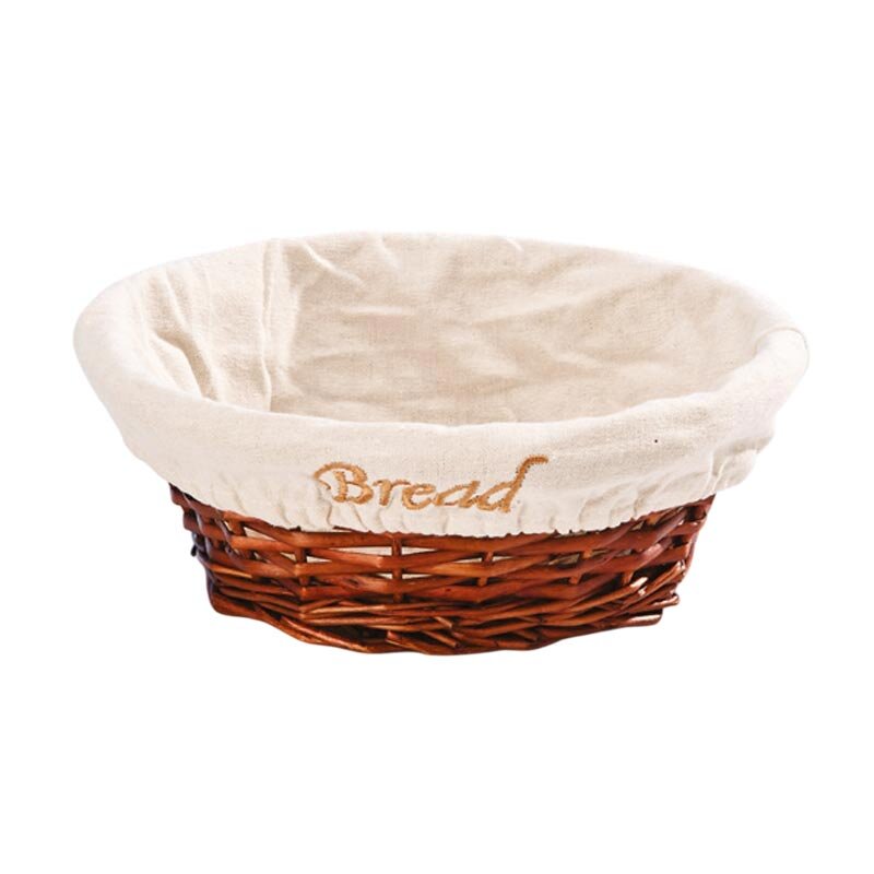 Zicco JN-2313 Bezli Ekmek Sepeti, Yuvarlak, Kahverengi, 24x8 cm - Zicco