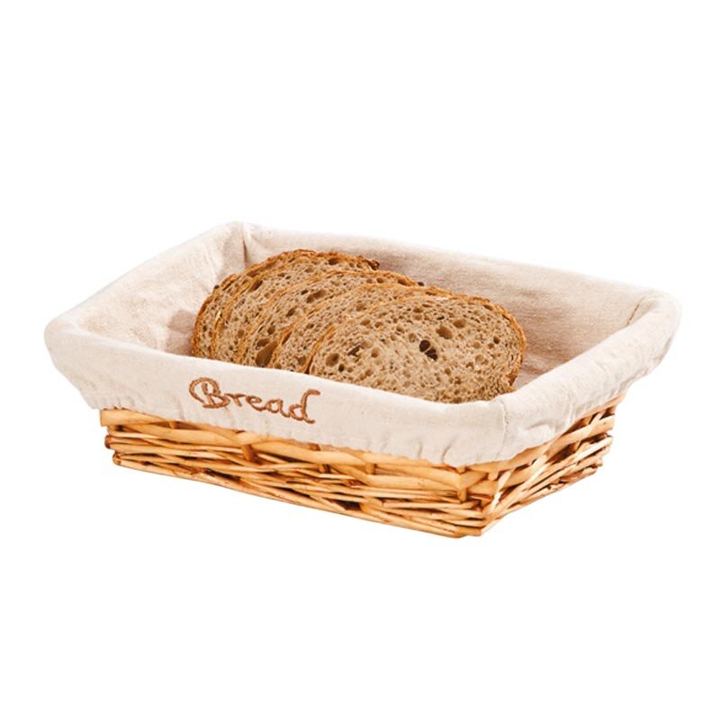 Zicco JN-24177 Bezli Ekmek Sepeti, Açık Kahverengi, 23x17x7 cm - Zicco