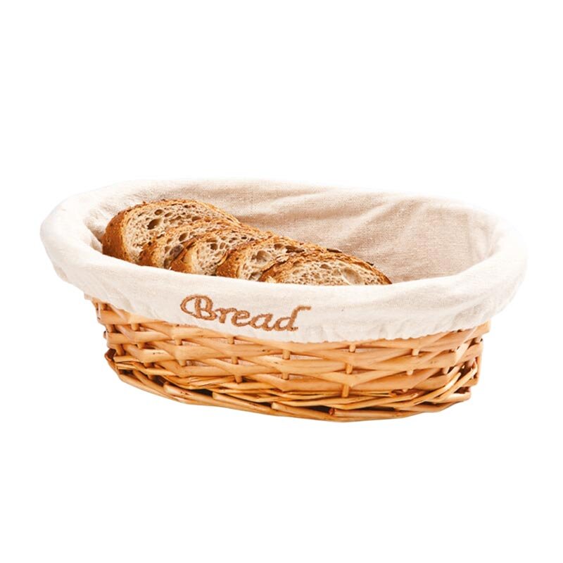 Zicco JN-2517 Bezli Ekmek Sepeti, Oval, Açık Kahverengi, 24x17x7 cm - Zicco