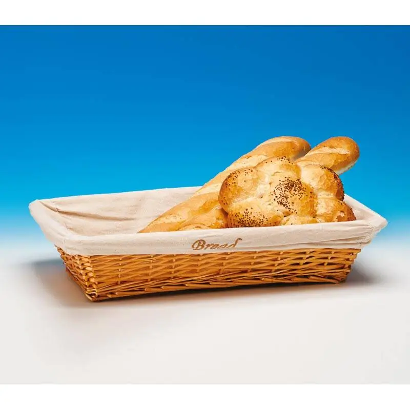 Zicco JN-5535 Bezli Ekmek Sepeti, Dikdörtgen, Açık Kahverengi, 55x34x11 cm - 1