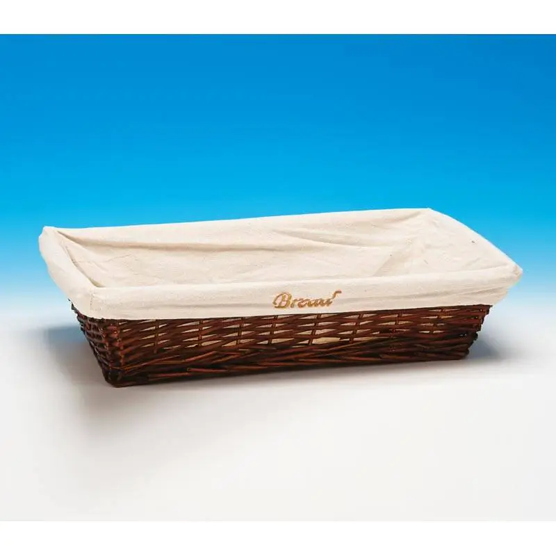 Zicco JN-5540 Bezli Ekmek Sepeti, Dikdörtgen Form, Koyu Kahverengi, 55x34x11 cm - 1