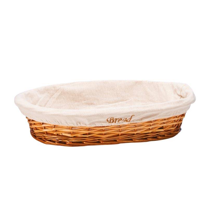Zicco JN-5540 Bezli Ekmek Sepeti, Oval Model, Açık Kahverengi, 55x40x12 cm - 1