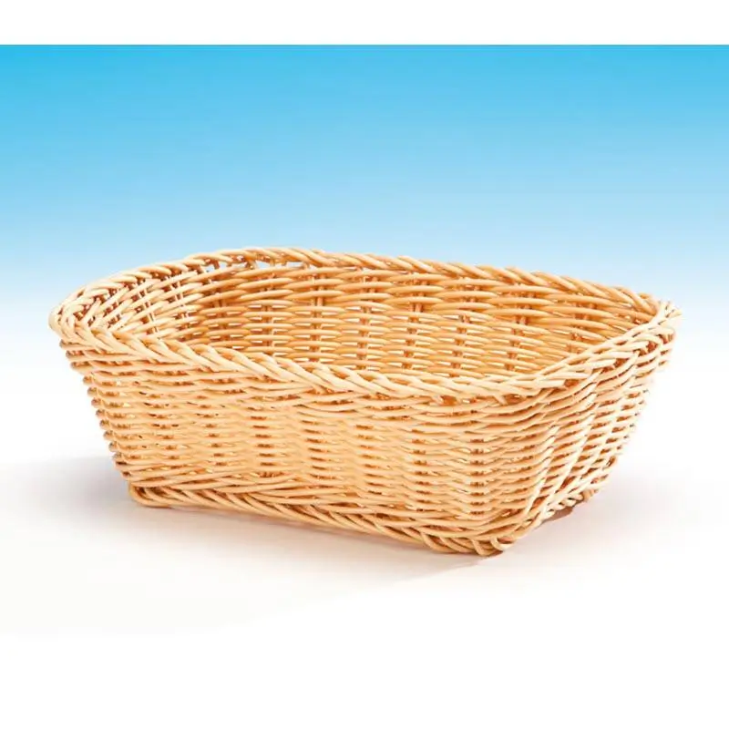 Zicco JQ-1004 Hasır Görünümlü Ekmek Sepeti, Plastik, Açık Kahverengi, 23x19x8 cm - 1