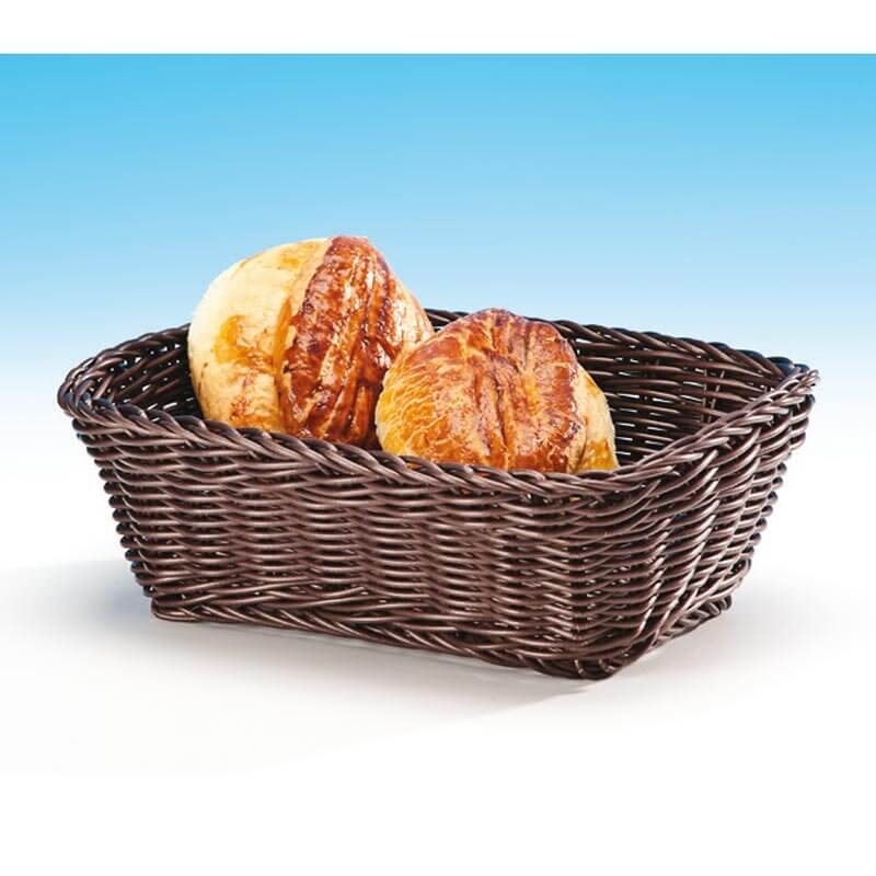 Zicco JQ-1004 Hasır Görünümlü Ekmek Sepeti, Plastik, Koyu Kahverengi, 23x19x8 cm - Zicco