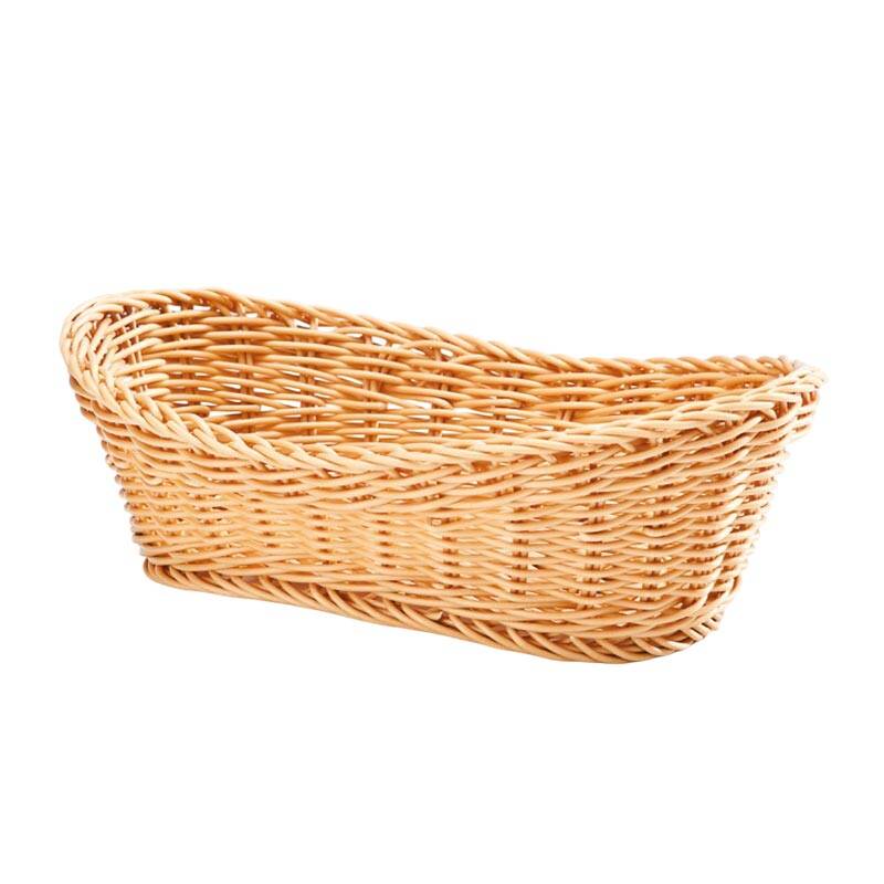 Zicco JQ-1015 Oval Ekmek Sepeti, Hasır Görünümlü, Plastik, 29x20x10.5 cm - 1