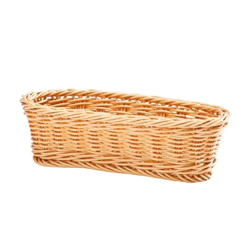 Zicco JQ-2003 Hasır Görünümlü Ekmek Sepeti, Oval Model, Plastik, 23x10x6.5 cm - 1