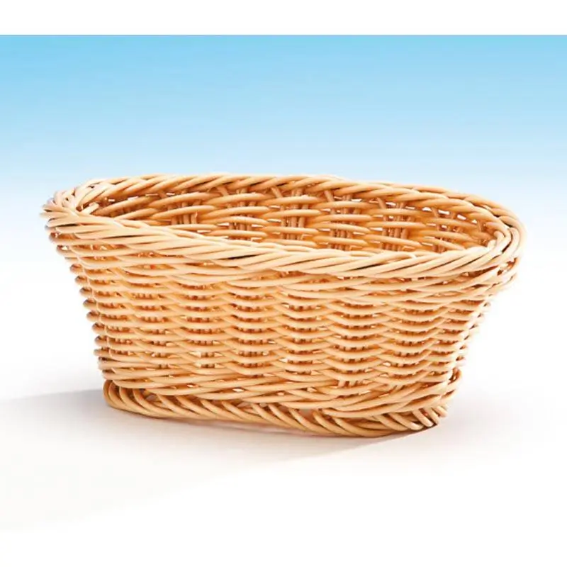 Zicco JQ-4005 Mini Ekmek Sepeti, Oval Model, Plastik, Açık Kahverengi, 18x12x7 cm - 1