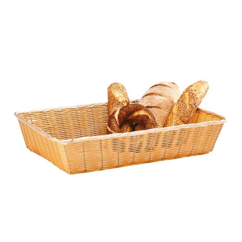 Zicco JQ-8003 Hasır Görünümlü Ekmek Sepeti, Büyük Boy, Plastik, 51x36x10 cm - 1