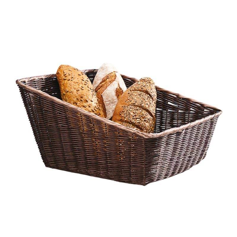 Zicco JQ-8021 Eğimli Ekmek Sepeti, Plastik, Koyu Kahverengi, 46x40x25 cm - 1