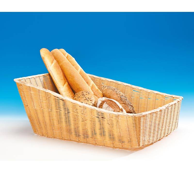 Zicco JQ-8021 Eğimli Plastik Ekmek Sepeti, Açık Kahverengi, 61x46x25 cm - 1