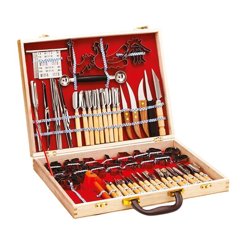 Zicco JSJK-02 Aşçı Dekor Takımı, Büyük Ahşap Kutulu, 80 Parça - Zicco