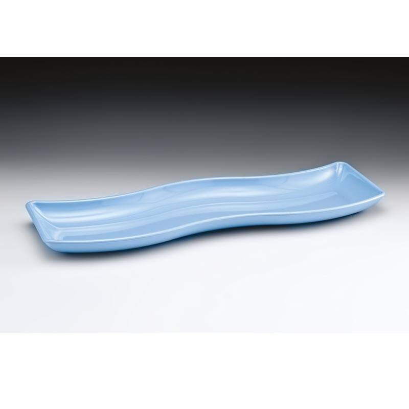 Zicco K-1071 Teşhir Sunum Tabağı, S Model, Melamin, Mavi, 60x18x4 cm - 1