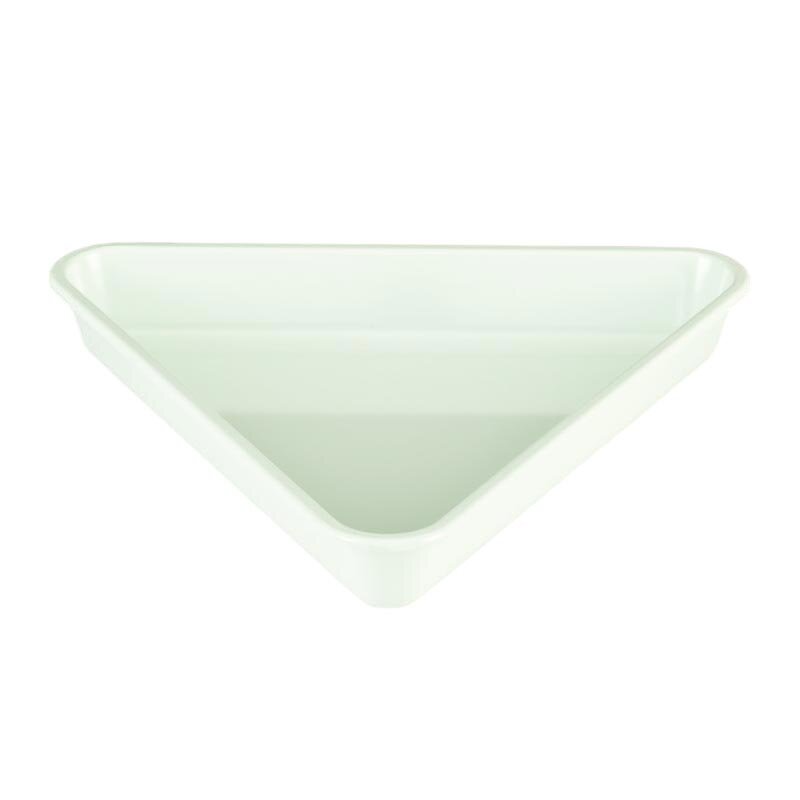 Zicco K-1107 Teşhir Tabağı, Üçgen Model, Melamin, Beyaz, 40x6 cm - Zicco