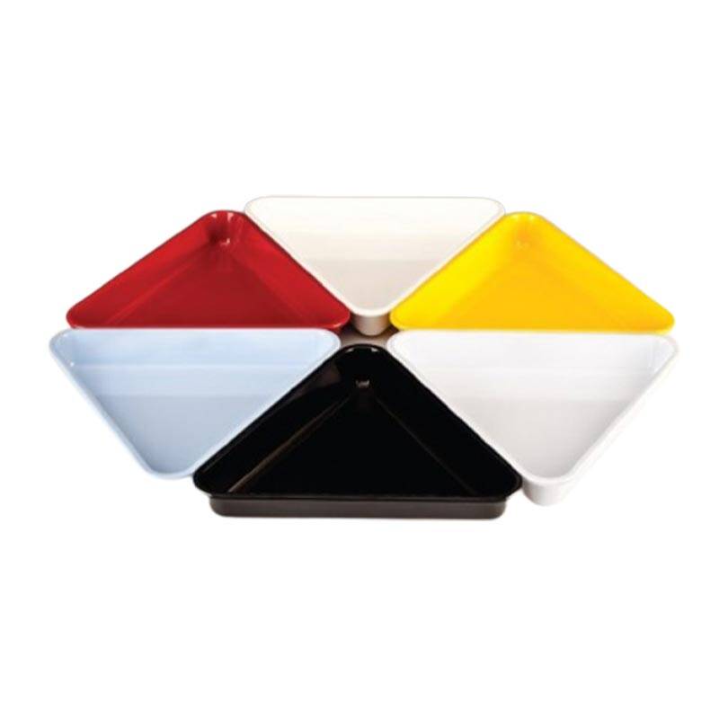 Zicco K-1107 Teşhir Tabağı, Üçgen Model, Melamin, Siyah, 40x6 cm - 1