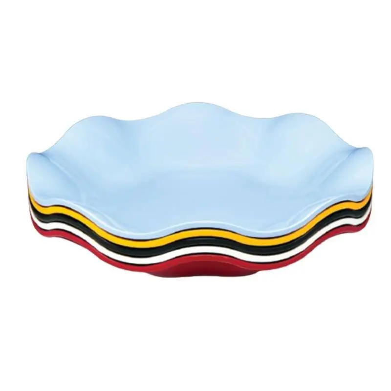 Zicco K-1403 Papatya Teşhir Sunum Tabağı, Melamin, Mavi, 45x7 cm - 1