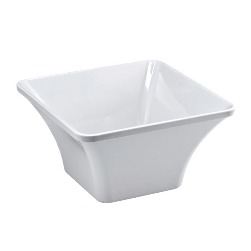 Zicco K-1407 Köşeli Kase, Melamin, Beyaz, 27x27x14.5 cm - Zicco