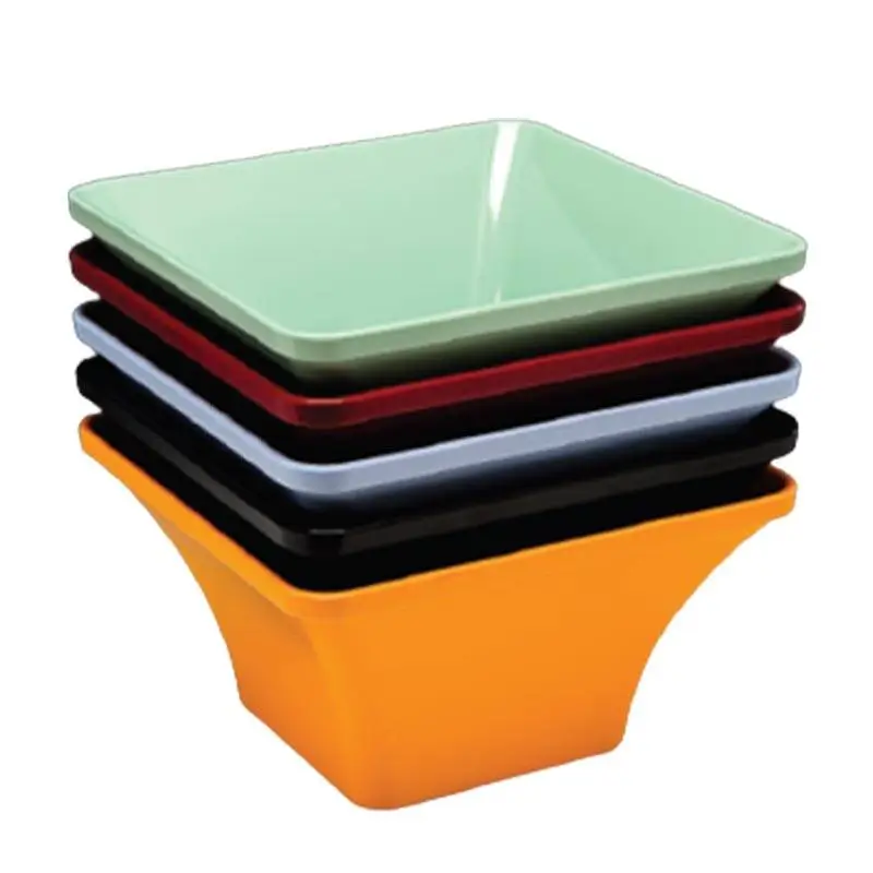 Zicco K-1407 Köşeli Kase, Melamin, Mavi, 27x27x14.5 cm - 1