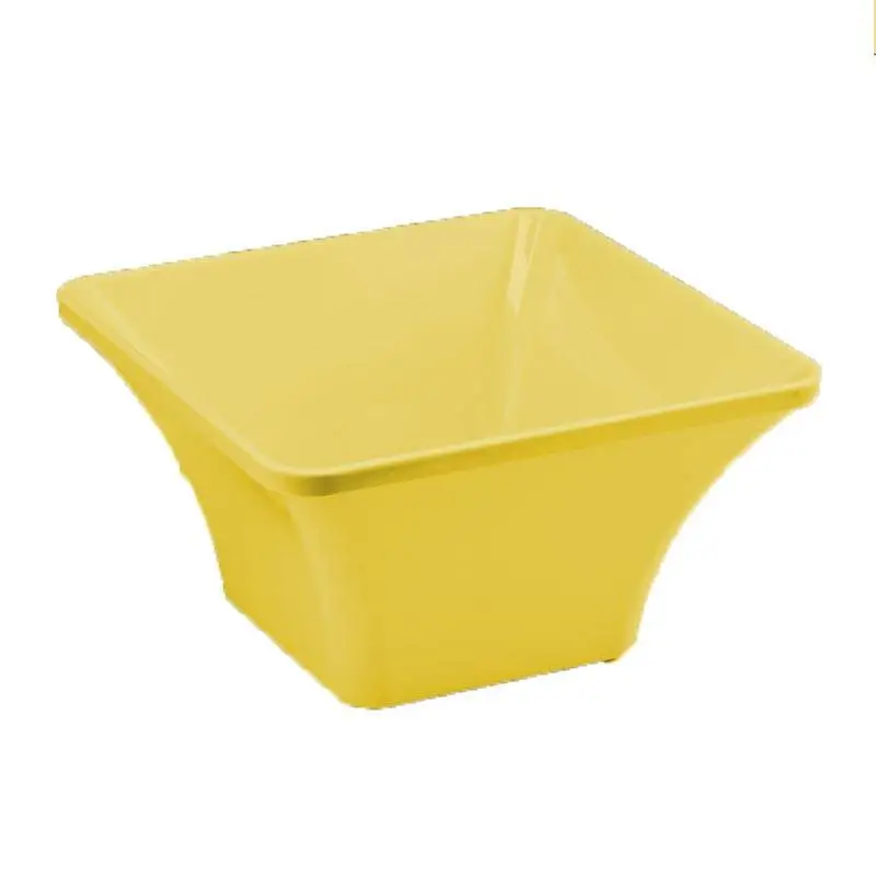 Zicco K-1407 Köşeli Kase, Melamin, Sarı, 27x27x14.5 cm - 1