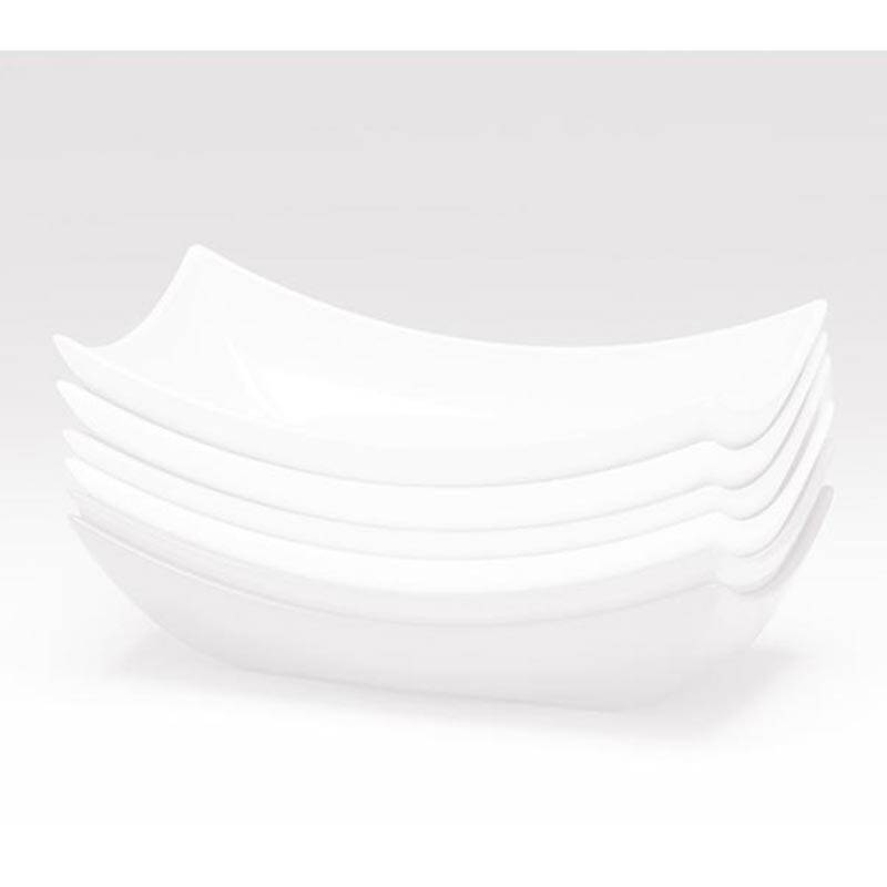 Zicco K-1523 Teşhir Tabağı, Melamin, Beyaz, 14.5x28 cm - 1