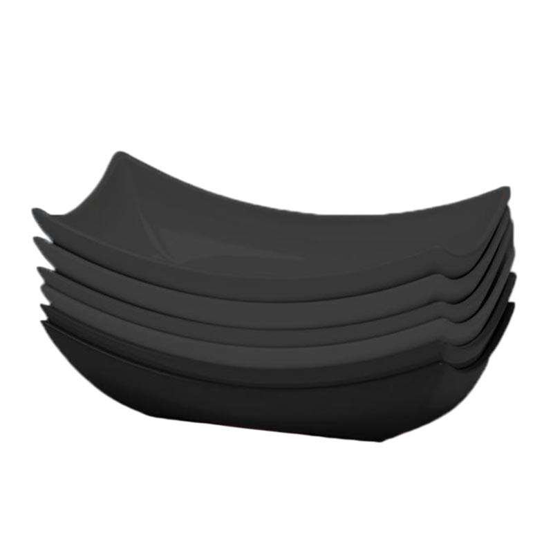 Zicco K-1523 Teşhir Tabağı, Melamin, Siyah, 14.5x28 cm - Zicco