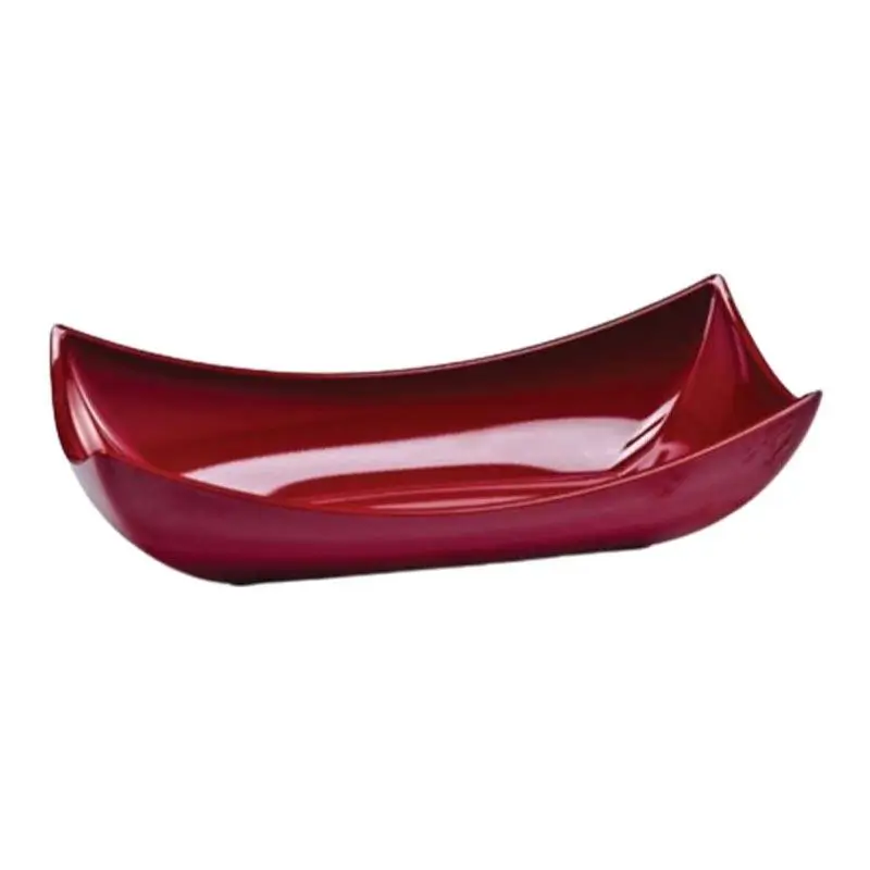 Zicco K-1923 Gondol Teşhir Tabağı, Melamin, Kırmızı, 38x19x7 cm - 1