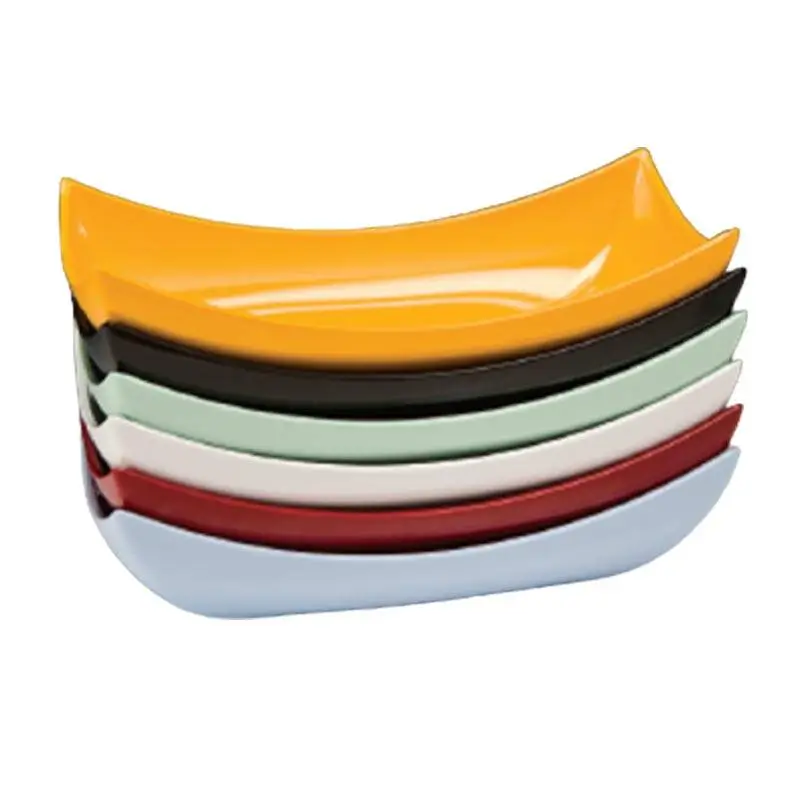 Zicco K-1923 Gondol Teşhir Tabağı, Melamin, Siyah, 38x19x7 cm - 1