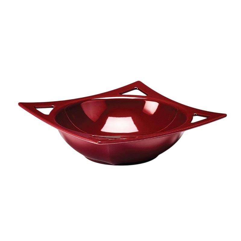  Zicco K-19471 Teşhir Sunum Tabağı, Melamin, Kırmızı, 27x27x8 cm - 1