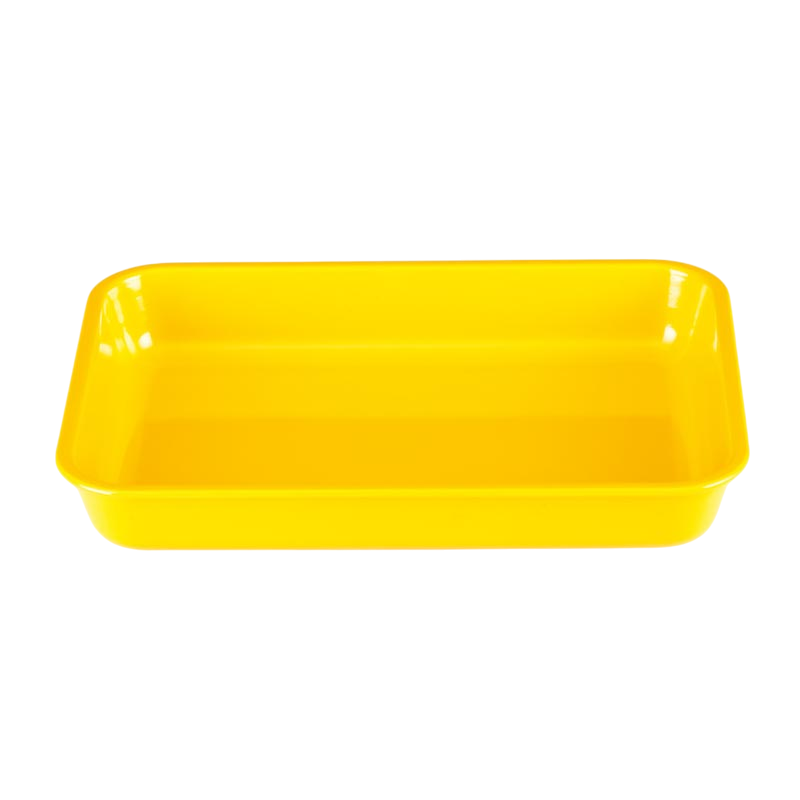 Zicco K-1994 Köşeli Teşhir Tabağı, Melamin, Sarı, 38x28.5x6 cm - 1