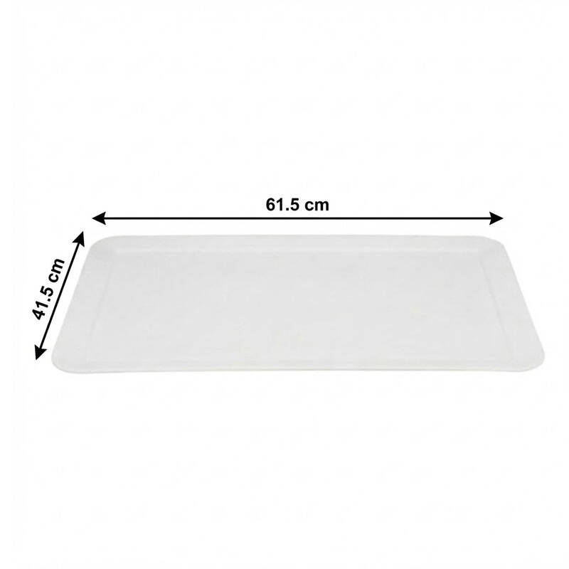 Zicco K-2005 Teşhir Sunum Tepsisi, Melamin, Beyaz, 61.5x41.5 cm - 2