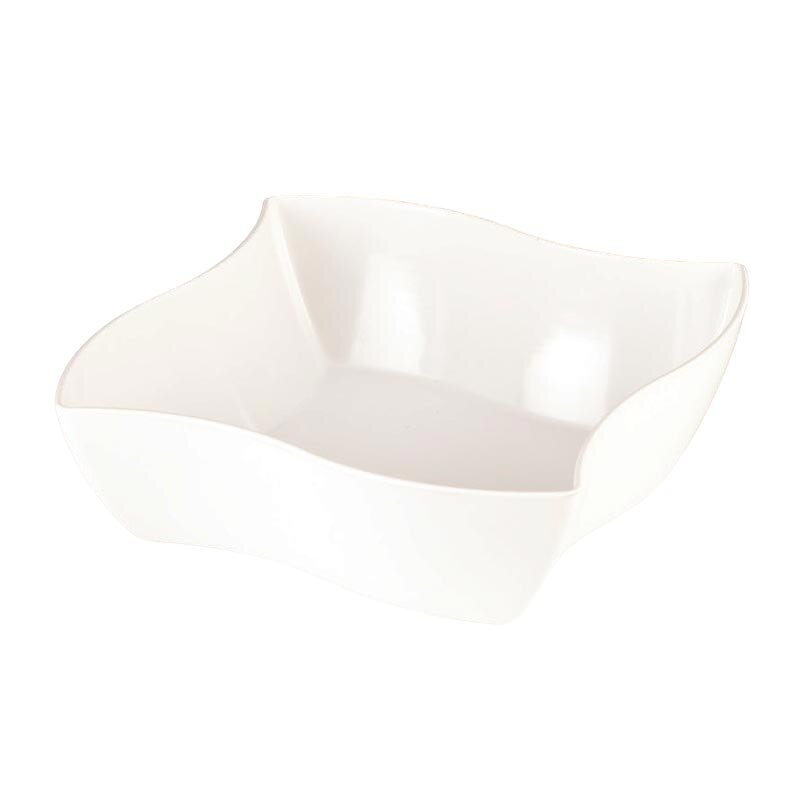 Zicco K-2007 Dekoratif Derin Kase, Melamin, Beyaz, 28x28x9.5 cm - Zicco