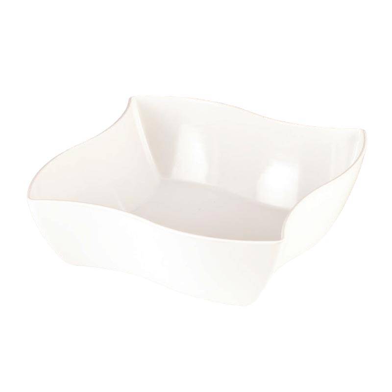 Zicco K-2007 Dekoratif Derin Kase, Melamin, Beyaz, 28x28x9.5 cm - 1