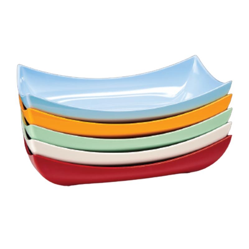 Zicco K-2023 Gondol Teşhir Tabağı, Büyük Boy, Melamin, Sarı, 47.5x26x8 cm - Zicco