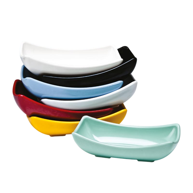 Zicco K-2026 Mini Gondol Teşhir Kasesi, Melamin, Siyah, 6.5x14x4 cm - 1