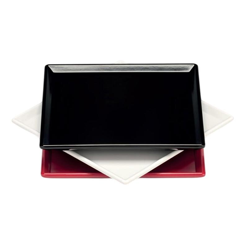 Zicco K-2042 Kare Teşhir Tabağı, Melamin, Kırmızı, 20x20 cm - Zicco