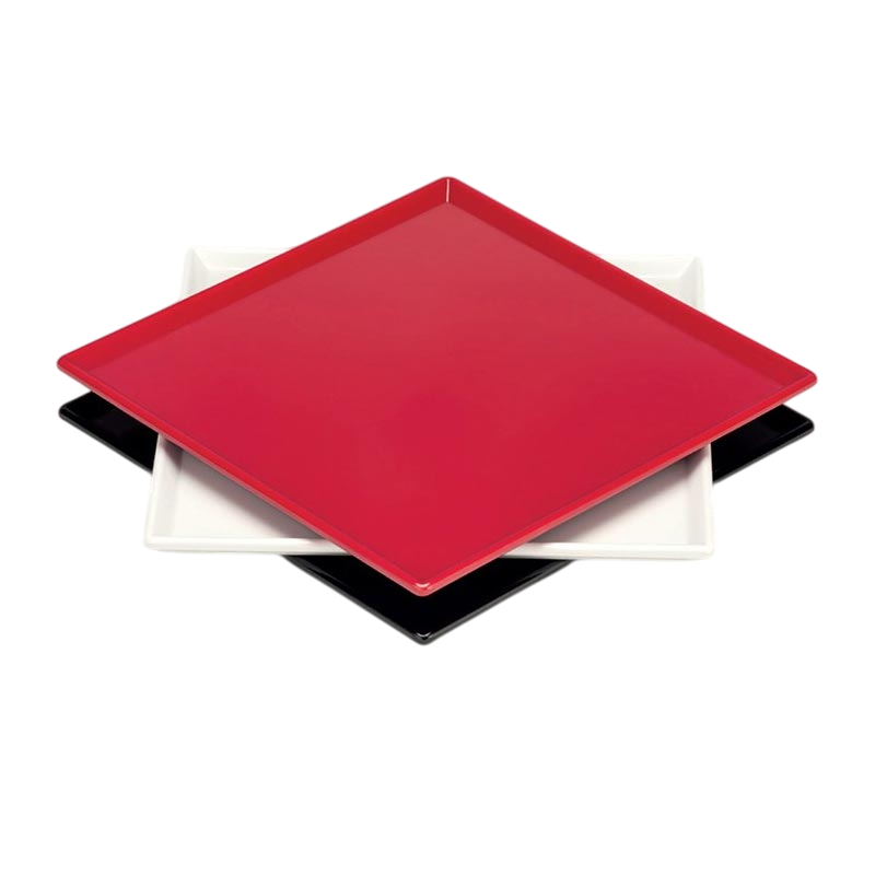 Zicco K-2043 Teşhir Tabağı, Minimal Tasarım, Melamin, Siyah, 25x25 cm - 1