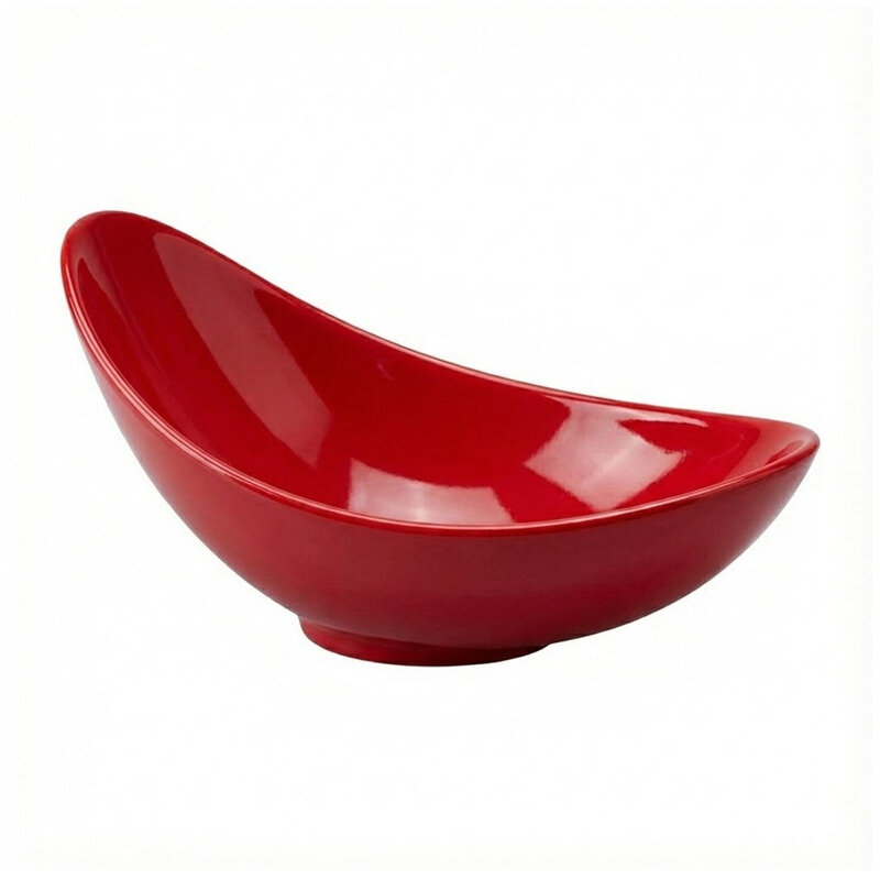 Zicco K-2048 Gondol Teşhir Kasesi, Melamin, Kırmızı, 36x22x11–17 cm - Zicco