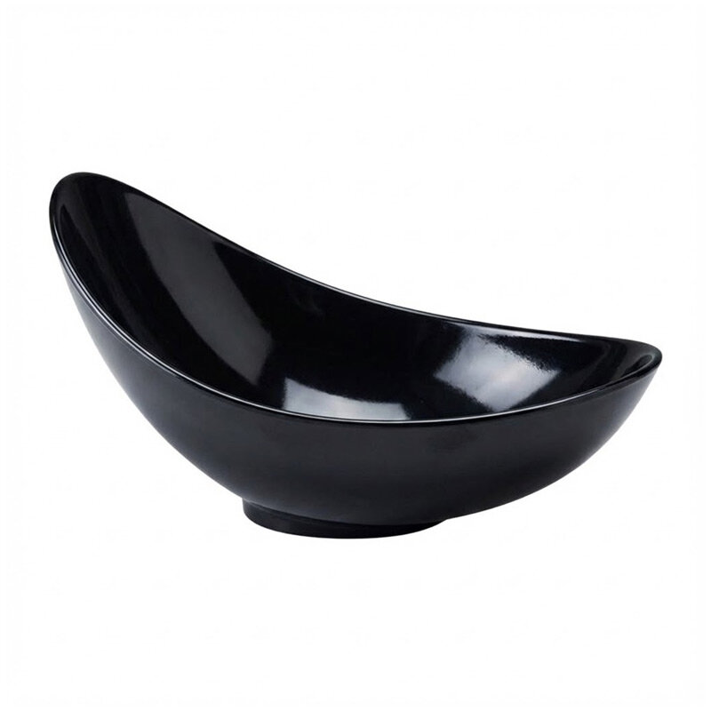 Zicco K-2048 Gondol Teşhir Kasesi, Melamin, Siyah, 36x22x11–17 cm - Zicco