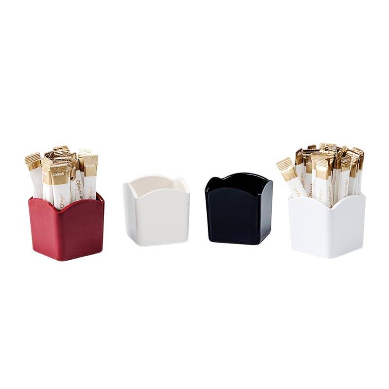 Zicco K-2049 Küp Poşet Şekerlik, Melamin, Siyah, 6.5x6.5x6.5 cm - 1