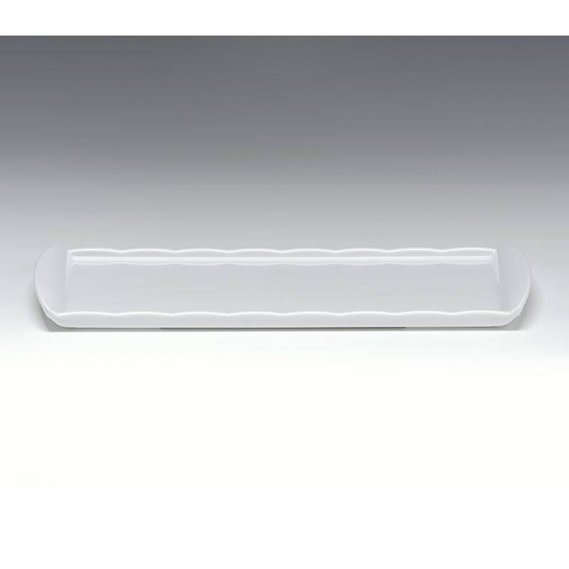 Zicco K-2053 Teşhir Tabağı, Melamin, Beyaz, 15x35 cm - 1