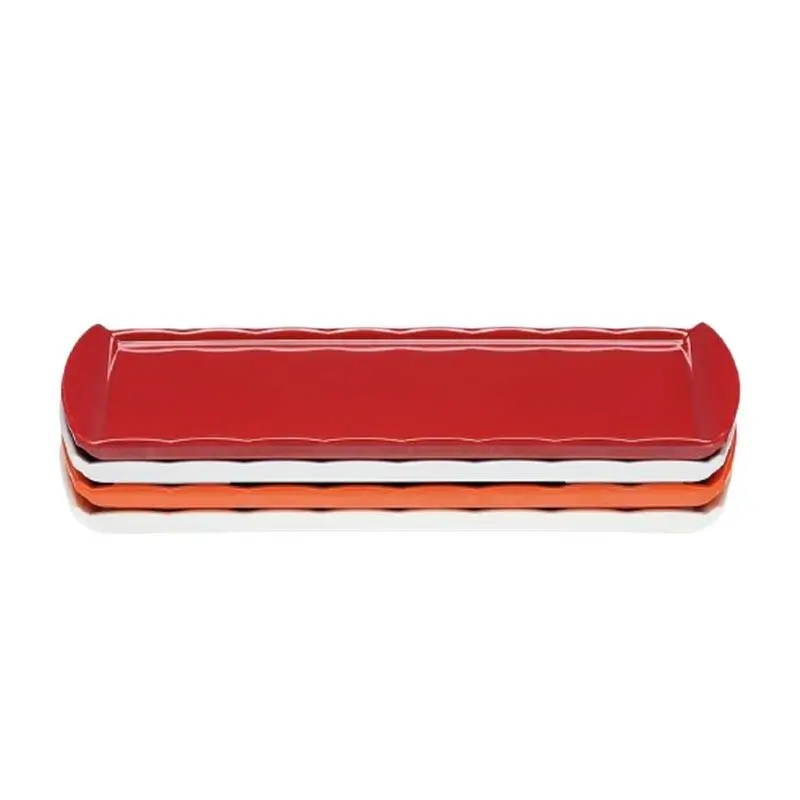Zicco K-2054 Büyük Teşhir Tabağı, Melamin, Kırmızı, 20x35 cm - 1