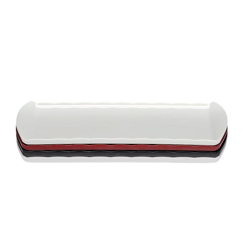 Zicco K-2055 Tasarım Teşhir Tabağı, Melamin, Beyaz, 25x43 cm - Zicco