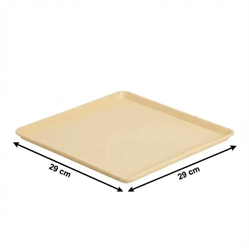 Zicco K-2060 Teşhir Tabağı, Minimal Tasarım, Melamin, Krem, 29x29 cm - Zicco (1)