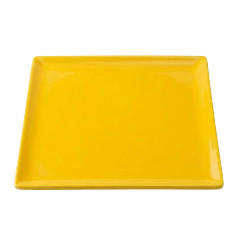 Zicco K-2060 Teşhir Tabağı, Minimal Tasarım, Melamin, Sarı, 29x29 cm - 1