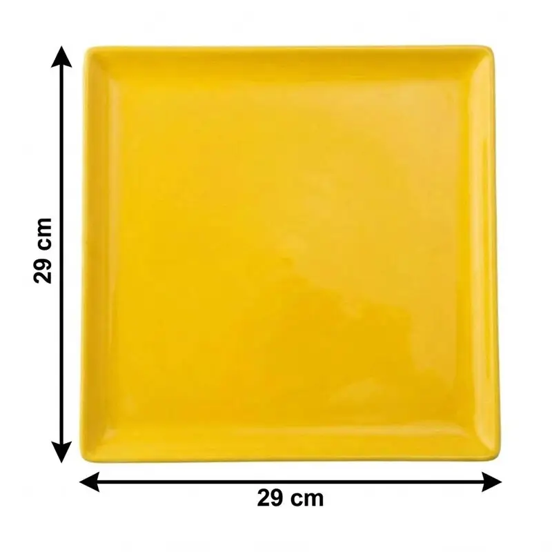 Zicco K-2060 Teşhir Tabağı, Minimal Tasarım, Melamin, Sarı, 29x29 cm - Zicco (1)