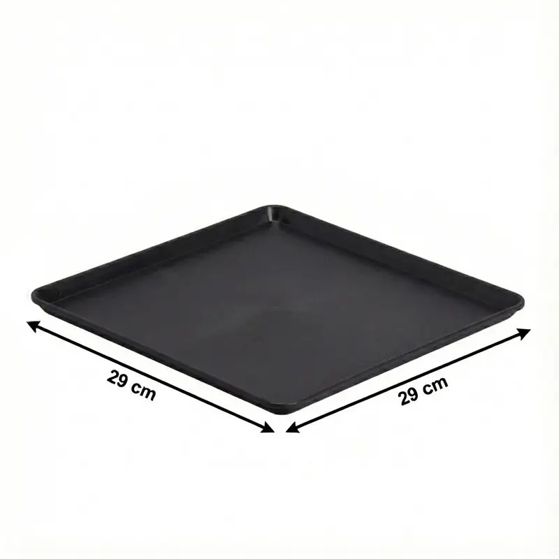 Zicco K-2060 Teşhir Tabağı, Minimal Tasarım, Melamin, Siyah, 29x29 cm - Zicco (1)