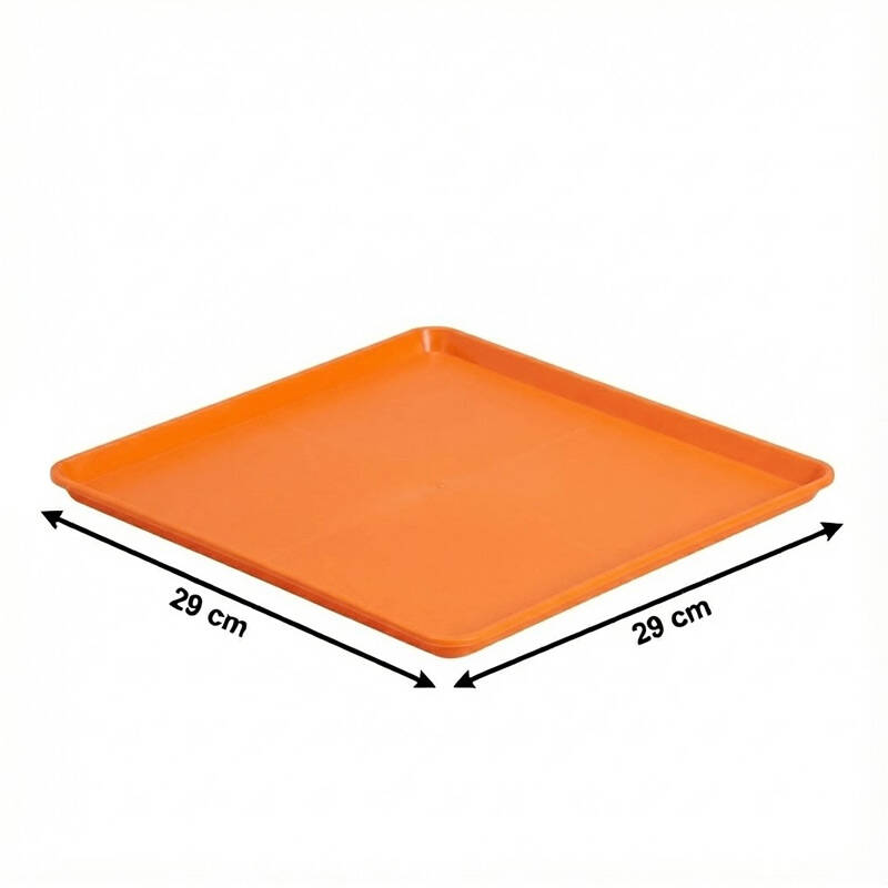 Zicco K-2060 Teşhir Tabağı, Minimal Tasarım, Melamin, Turuncu, 29x29 cm - 2