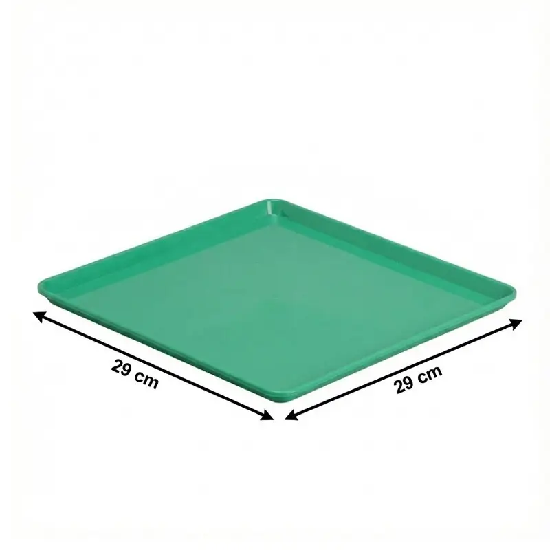 Zicco K-2060 Teşhir Tabağı, Minimal Tasarım, Melamin, Yeşil, 29x29 cm - Zicco (1)